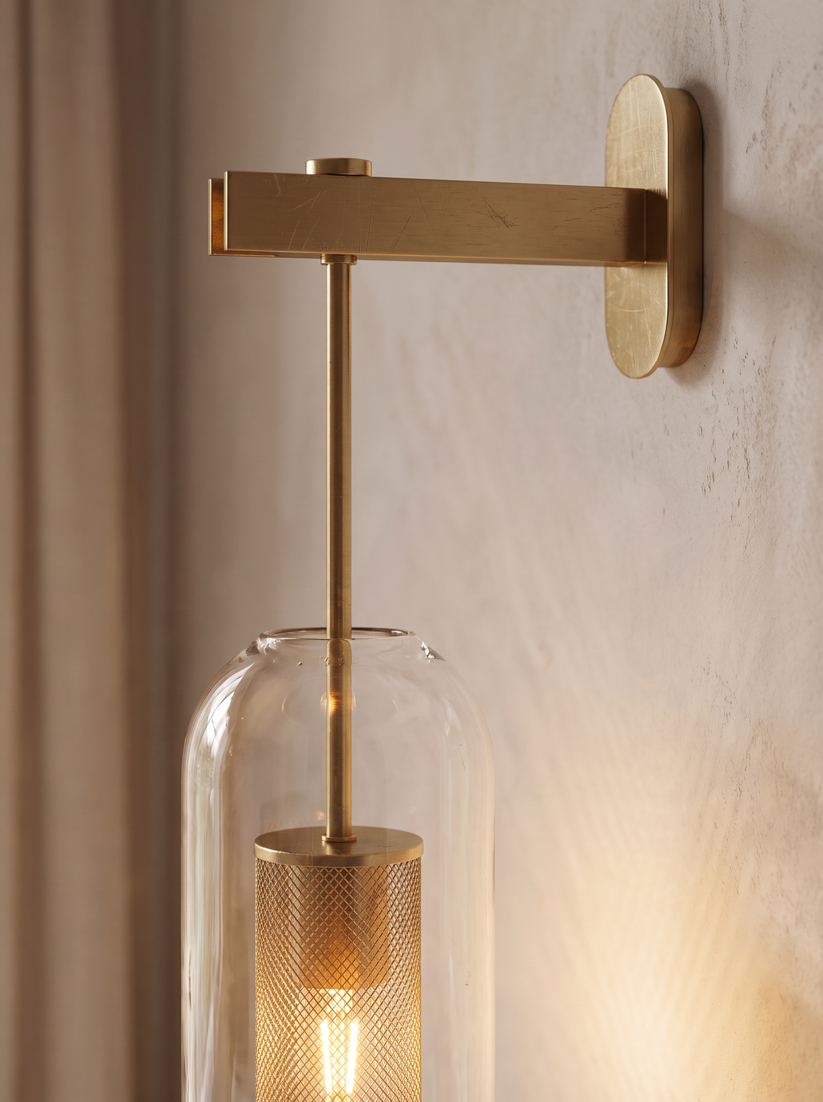 Kestrelle wall sconce close up, Steel That Shrugs Off Time