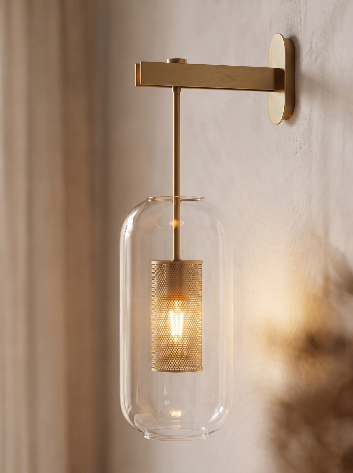 Kestrelle wall sconce close up, Presence, Even Unlit