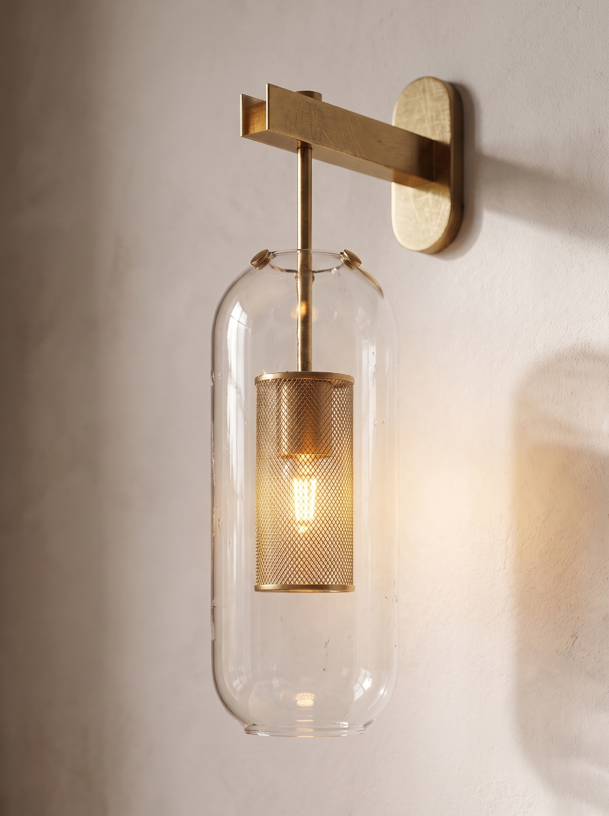 Kestrelle wall sconce close up, Light That Keeps Time