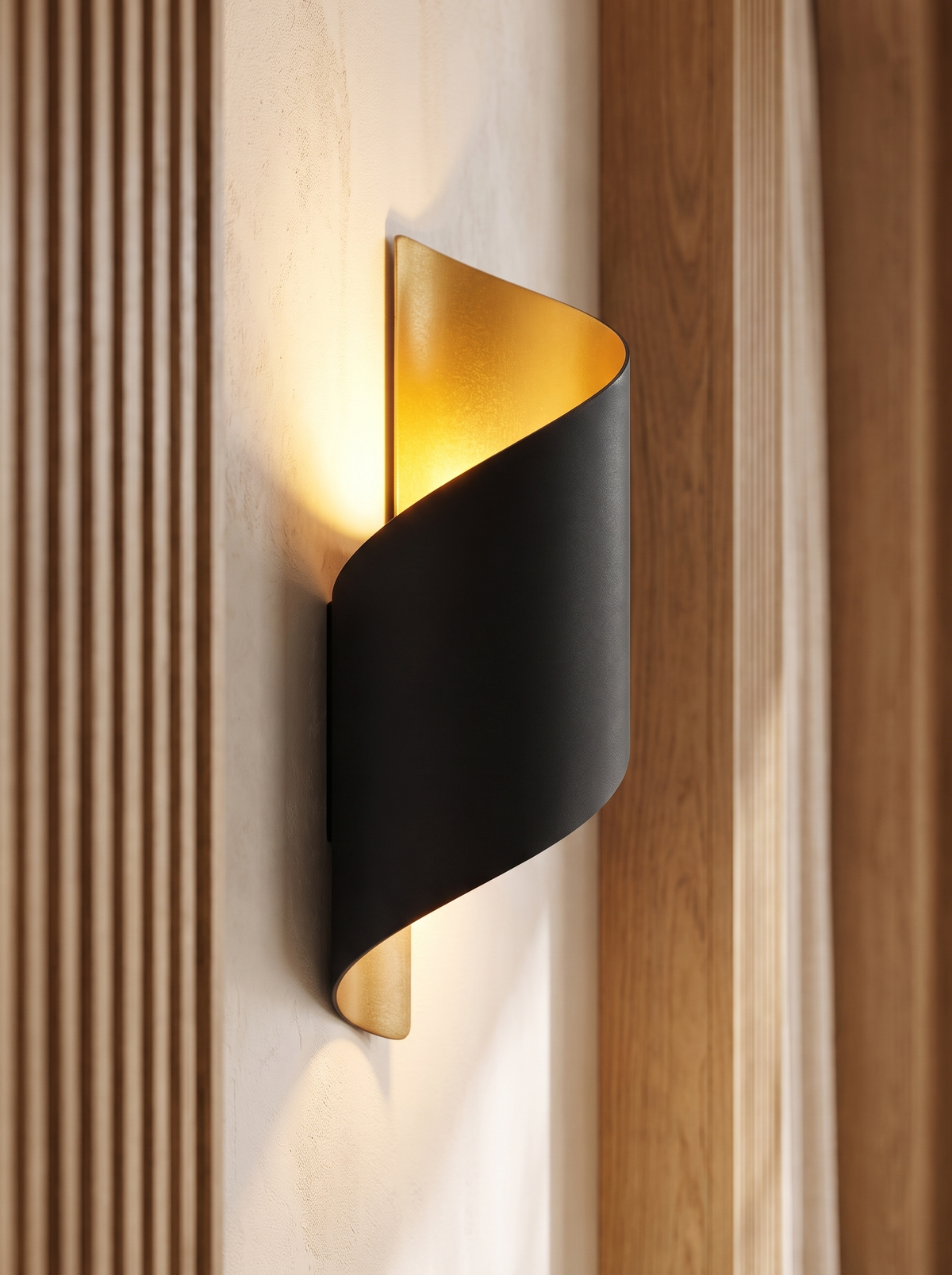 Ombrelle wall sconce close up, Light That Keeps Time
