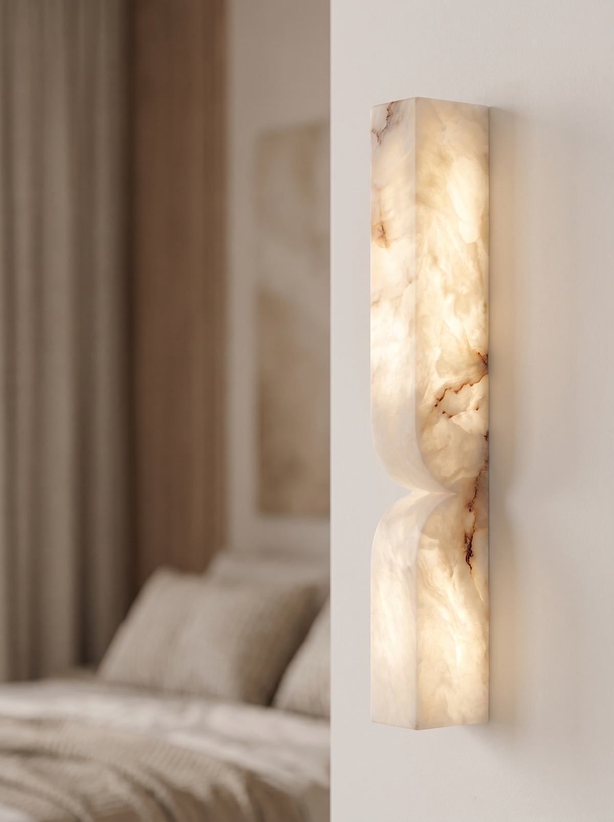 Nocturne wall sconce close up, Cast in Warm Copper