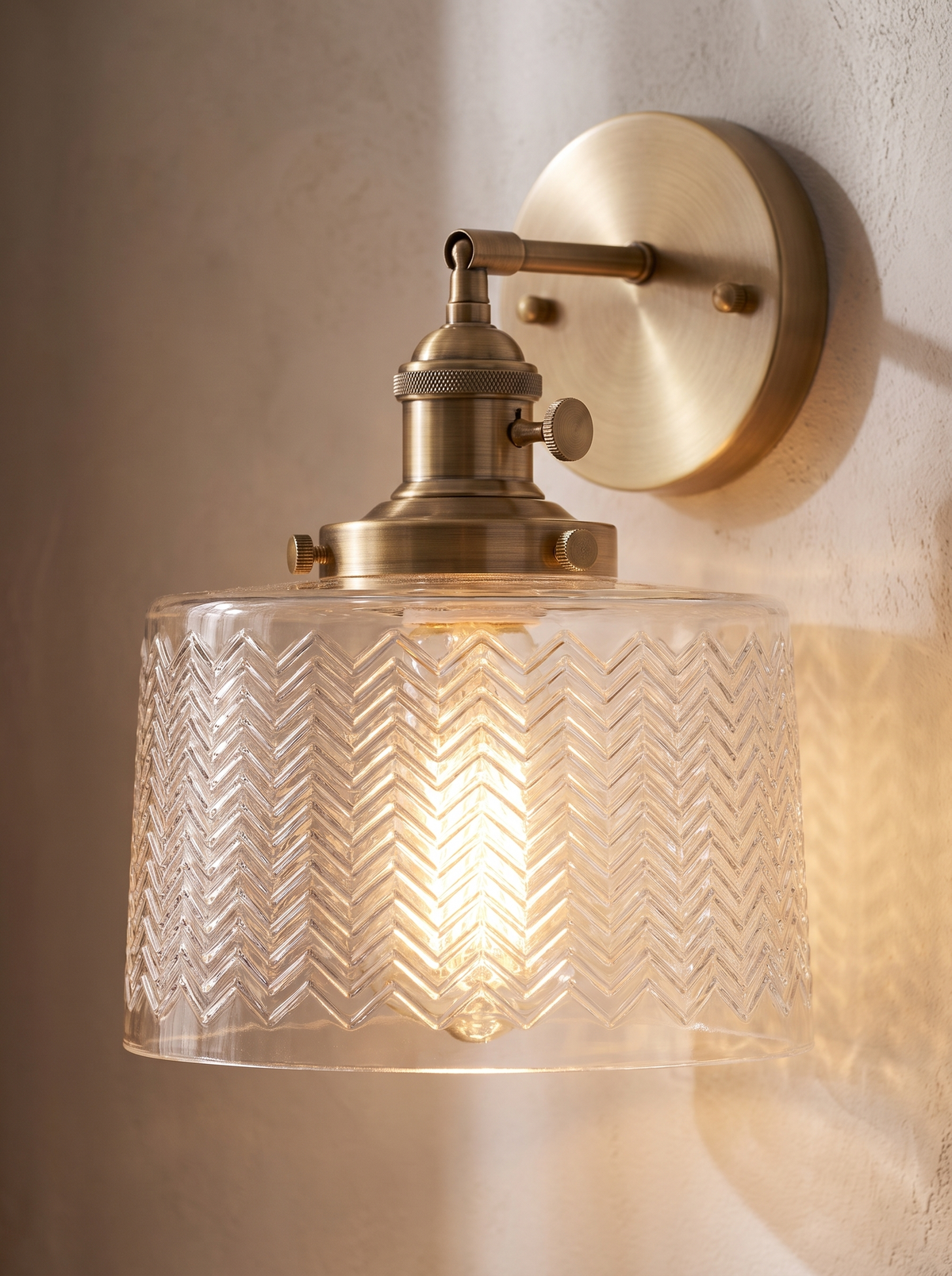 Verrocchio wall sconce close up, Evenings, Lit Properly