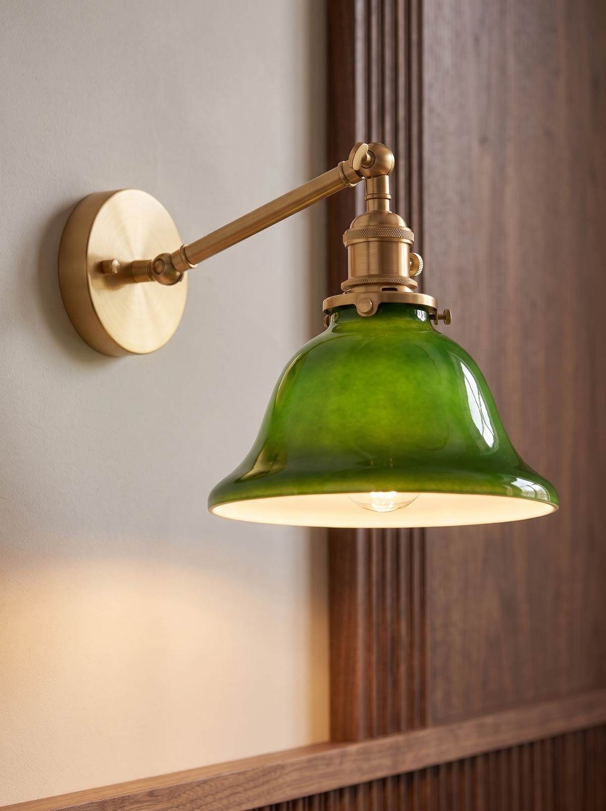 Anouvelle wall sconce close up, The Cool Warm Glow