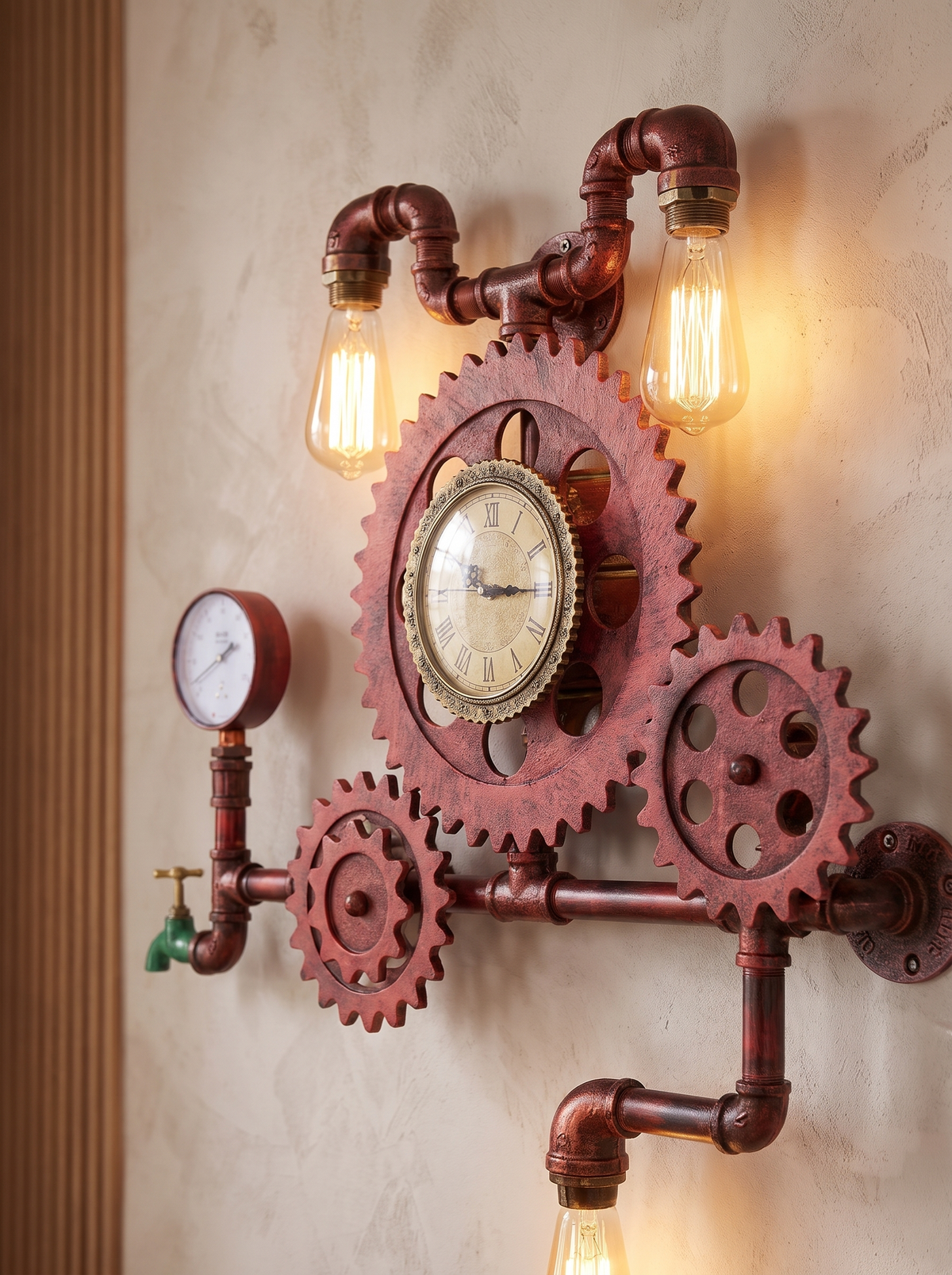Brasselle wall sconce close up, Sculpted in Iron