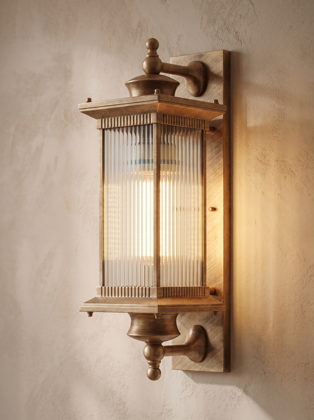 Cinquette wall sconce close up, Drawn From Solid Aluminum