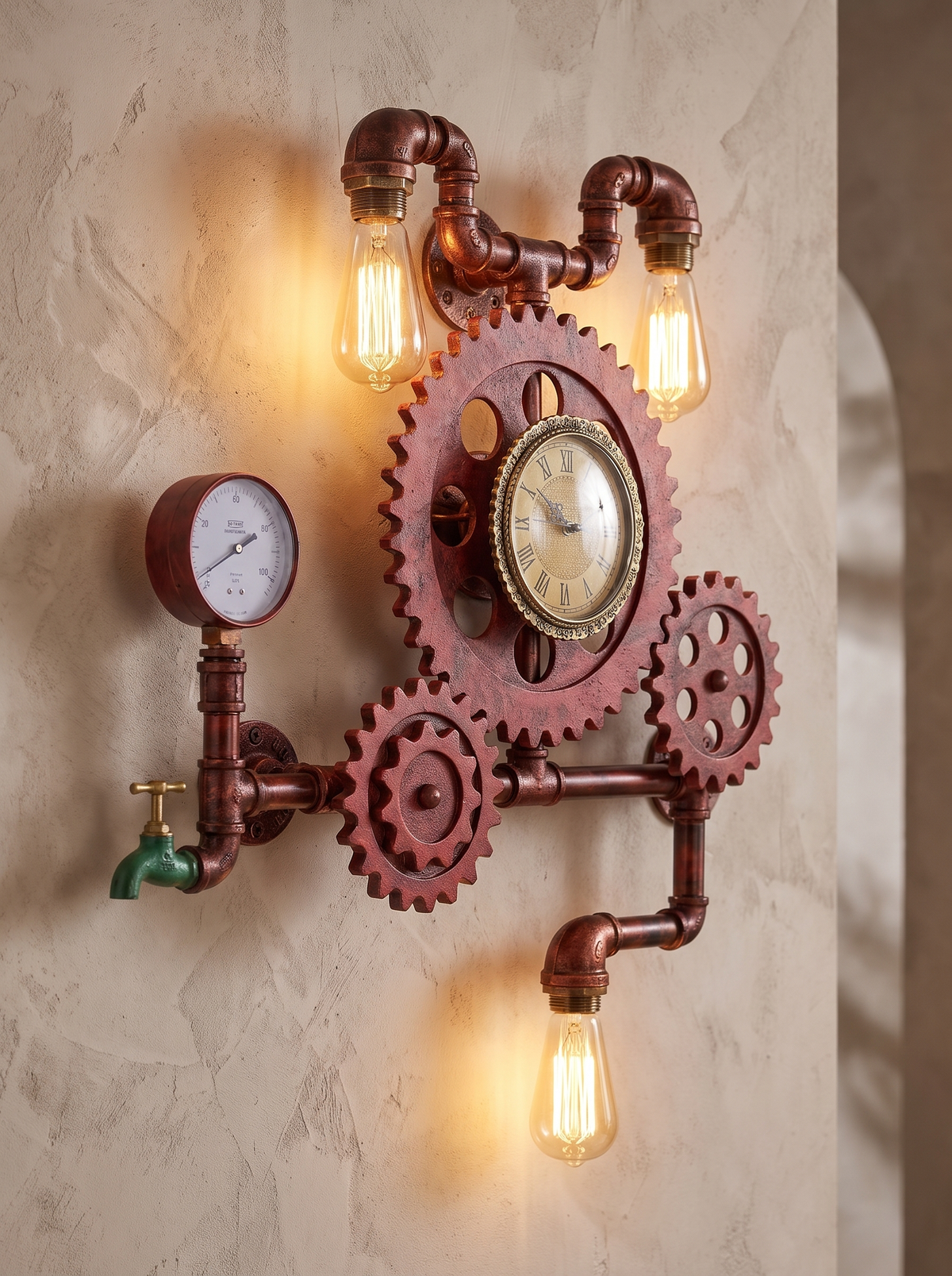 Brasselle wall sconce close up, The Corridor, Transformed