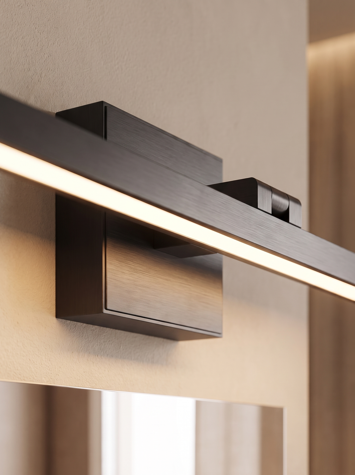 Merveille wall sconce close up, Drawn From Solid Aluminum