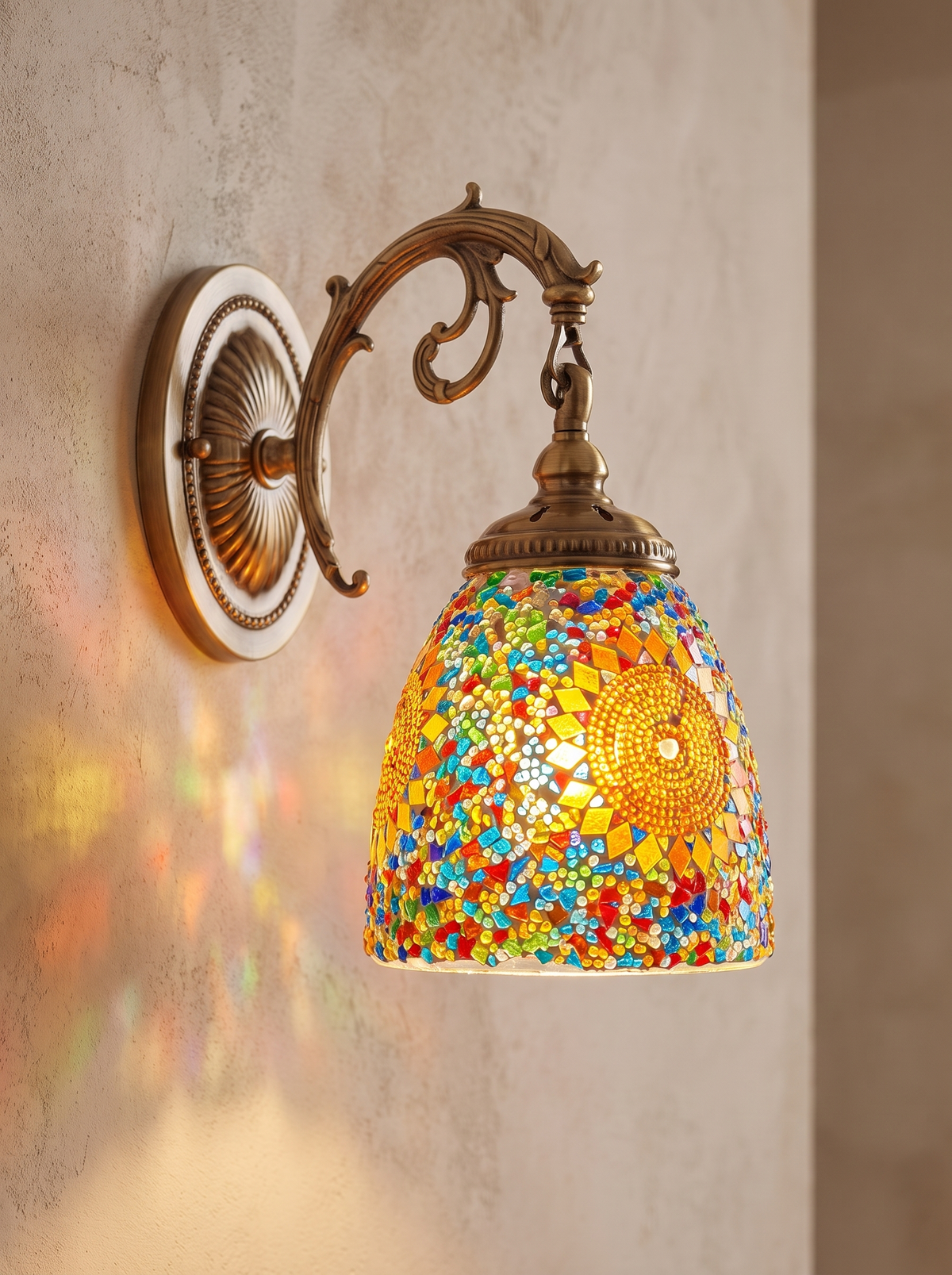 Jourdaine wall sconce close up, The Cool Warm Glow