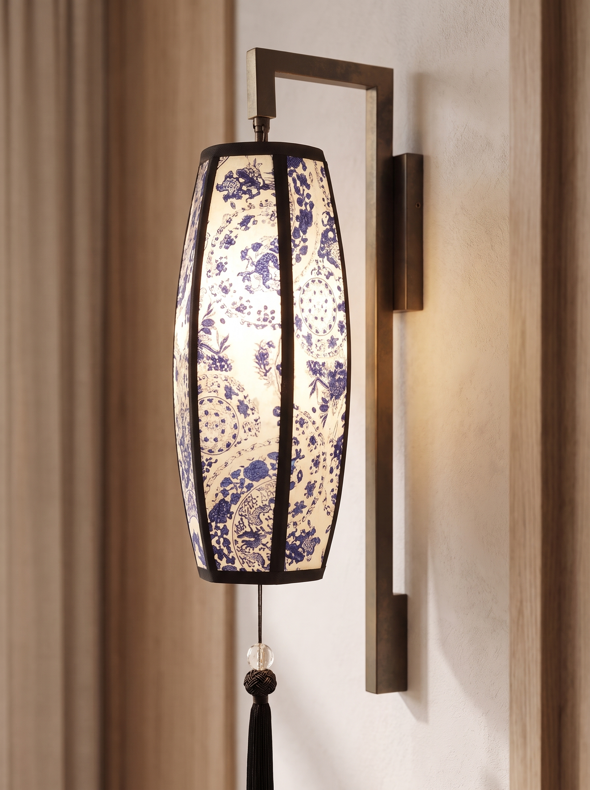 Ostara wall sconce close up, Decades of Evenings