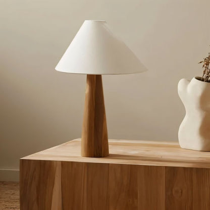 Verdoni Contemporary Fabric Wood Table Lamp with Warm E27 Glow for Boho Bedrooms