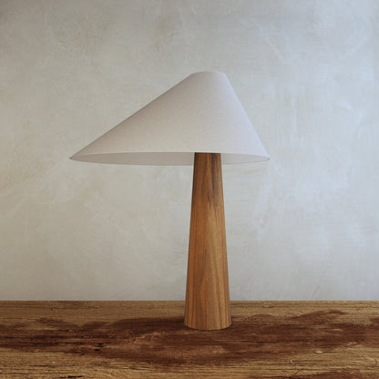 Verdoni Contemporary Fabric Wood Table Lamp with Warm E27 Glow for Boho Bedrooms