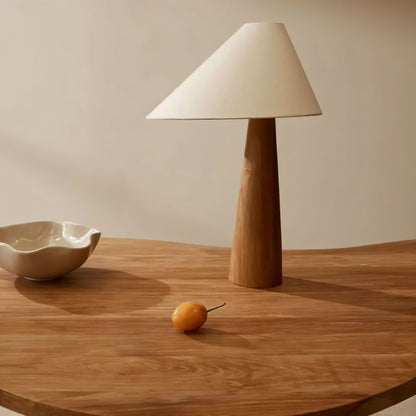 Verdoni Contemporary Fabric Wood Table Lamp with Warm E27 Glow for Boho Bedrooms