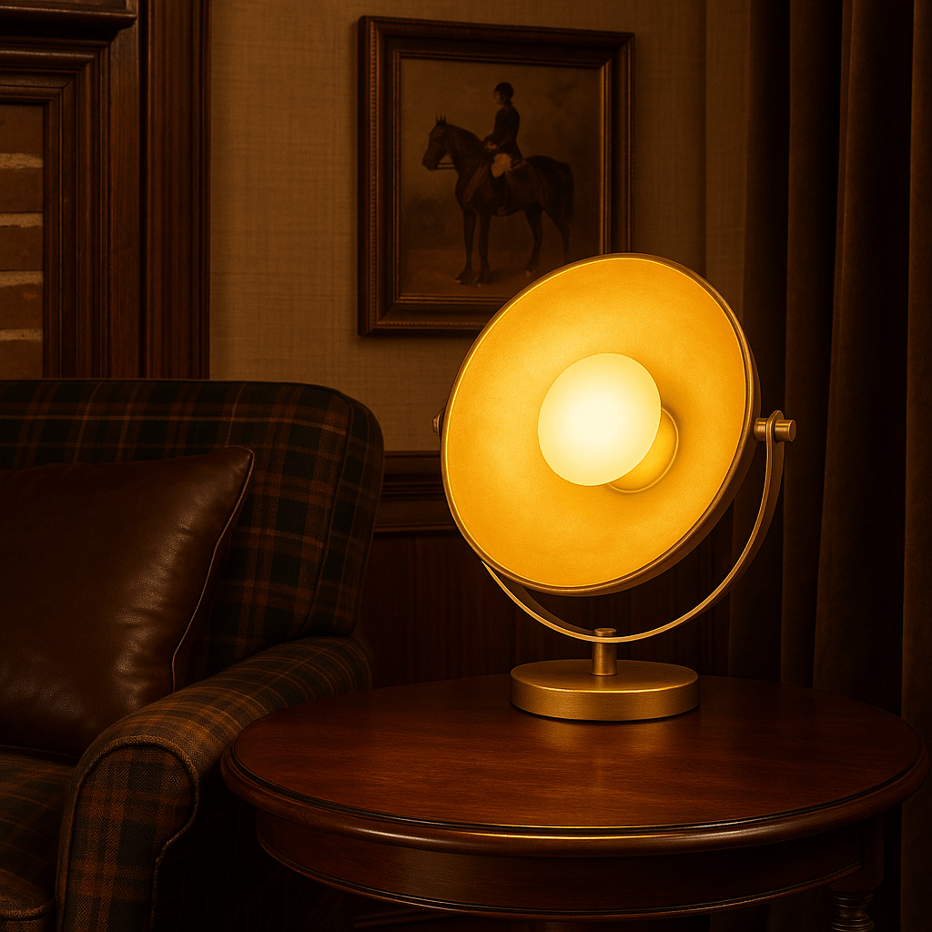 Castellane Modern Brass Iron Table Lamp with Warm E27 Glow for Bedroom Nightstands