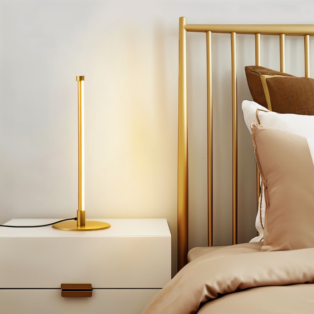 Nervesa Modern Metal LED Table Lamp for Bedroom and Living Room Accent Lighting