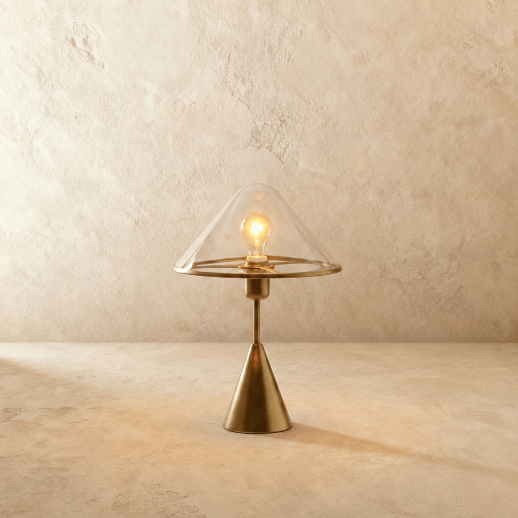 Herriveau Contemporary Bronze Aluminum Table Lamp with Warm to Cool Glow for Dining Room