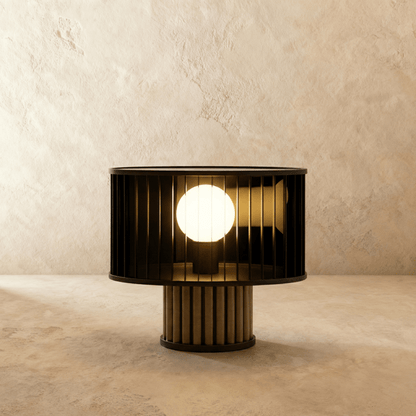 Elmira Rustic Glass Metal Table Lamp with Warm E27 Glow for Bedroom Nightstands