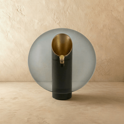 Amberlyn Modern Glass Table Lamp with Warm Ambient Glow for Bedroom Nightstands