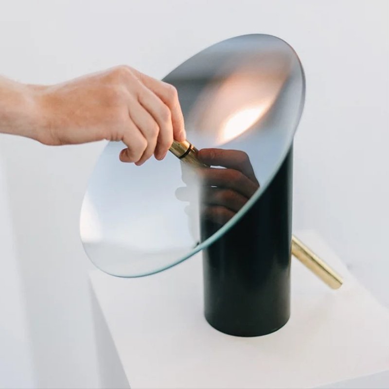 Amberlyn Modern Glass Table Lamp with Warm Ambient Glow for Bedroom Nightstands