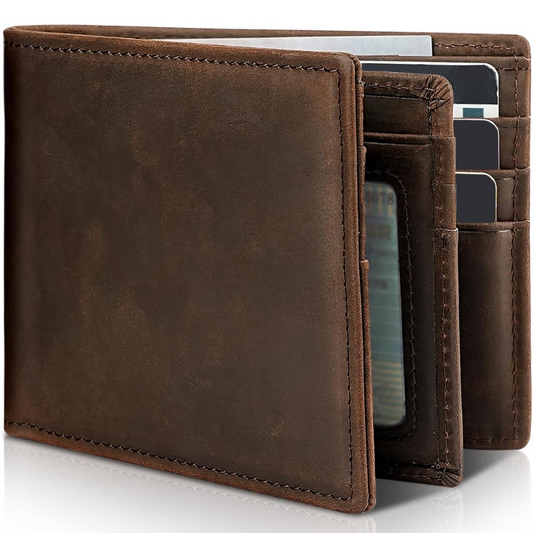 Men's Leather RFID Bifold Wallet