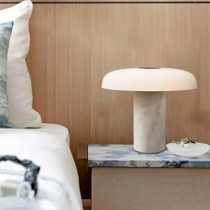 Umbriel Modern Metal LED Table Lamp with Warm Glow for Bedroom Decor