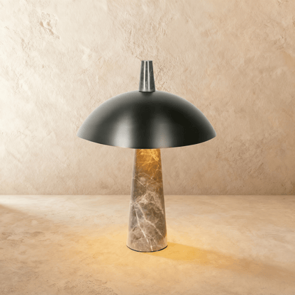 Rosalind Modern Marble Steel Table Lamp with Adjustable E27 Glow for Bedroom