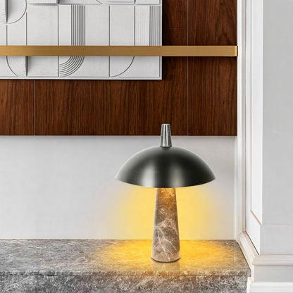Rosalind Modern Marble Steel Table Lamp with Adjustable E27 Glow for Bedroom