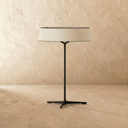 Tavernelle Modern Aluminum Fabric LED Table Lamp for Bedroom Console Styling