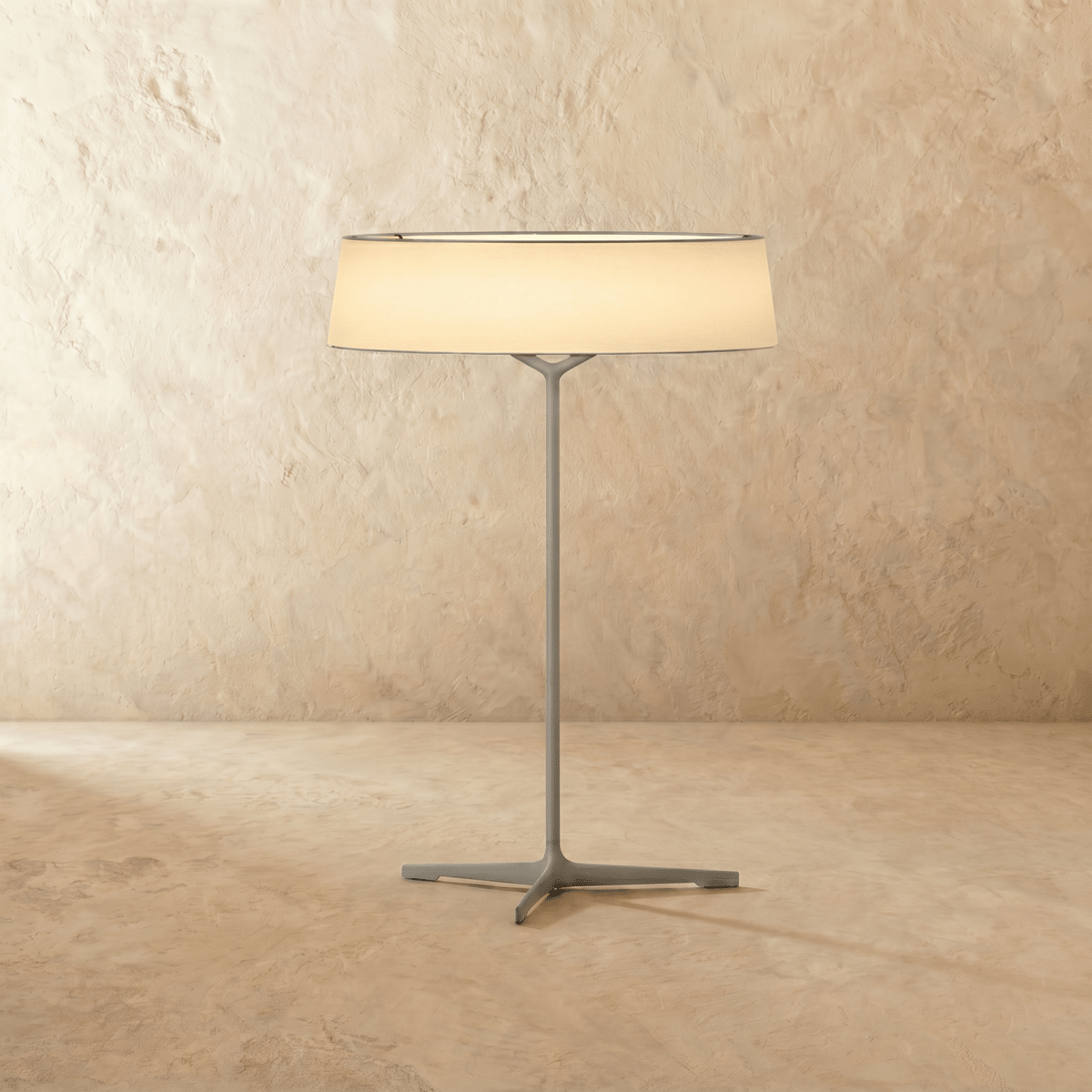 Tavernelle Modern Aluminum Fabric LED Table Lamp for Bedroom Console Styling