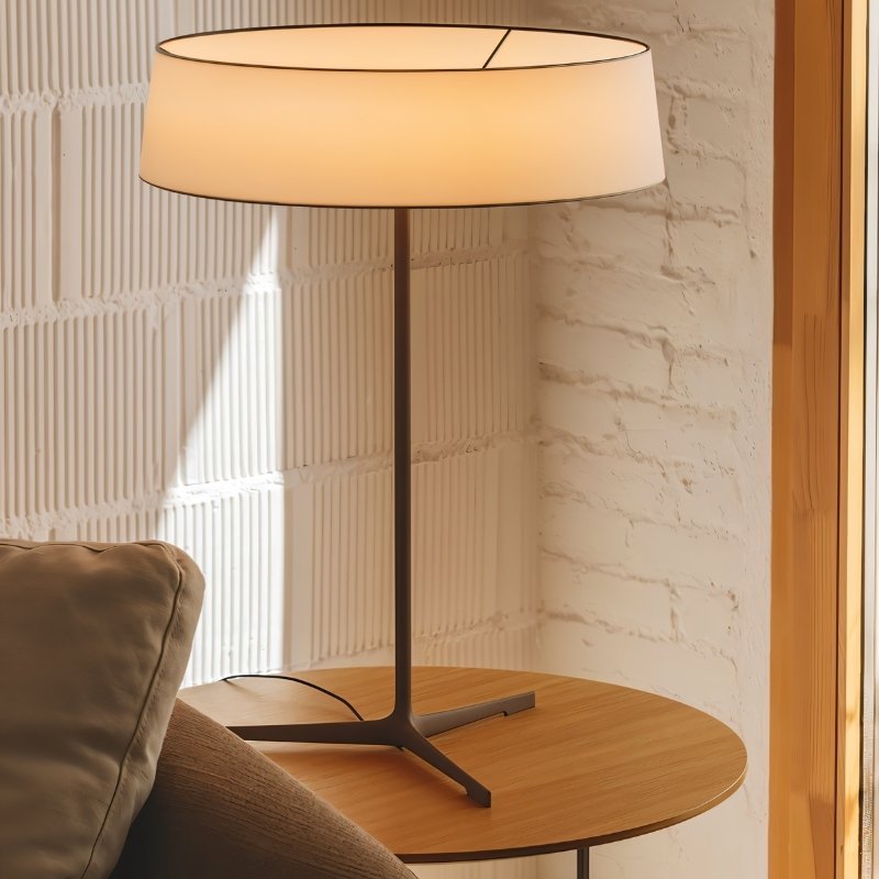 Tavernelle Modern Aluminum Fabric LED Table Lamp for Bedroom Console Styling