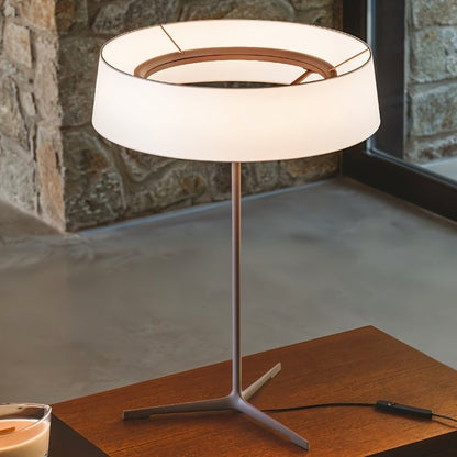 Tavernelle Modern Aluminum Fabric LED Table Lamp for Bedroom Console Styling