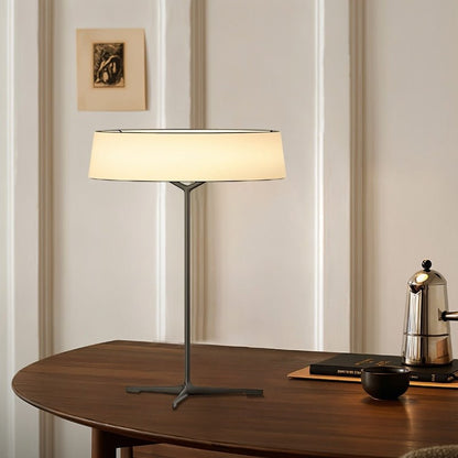 Tavernelle Modern Aluminum Fabric LED Table Lamp for Bedroom Console Styling