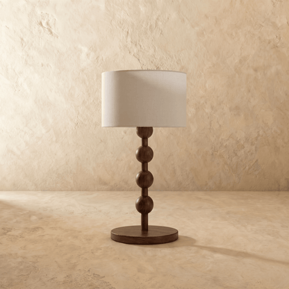 Montrave Classic Fabric and Wood Table Lamp Traditional Design for Bedroom Nightstands