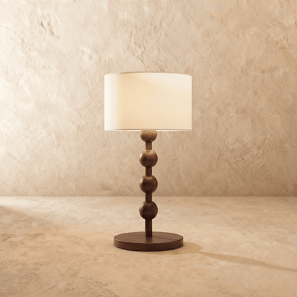 Montrave Classic Fabric and Wood Table Lamp Traditional Design for Bedroom Nightstands