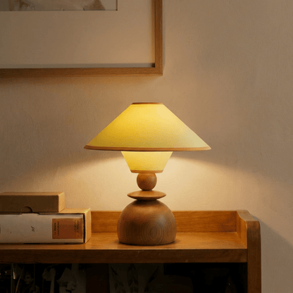 Jouvelle Scandinavian Fabric Table Lamp with Warm Glow for Bedroom and Dining Room Styling
