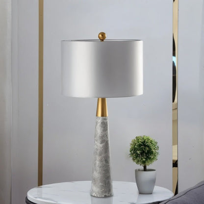 Pravelle Modern Fabric Table Lamp with Warm E27 Glow for Living Room Styling