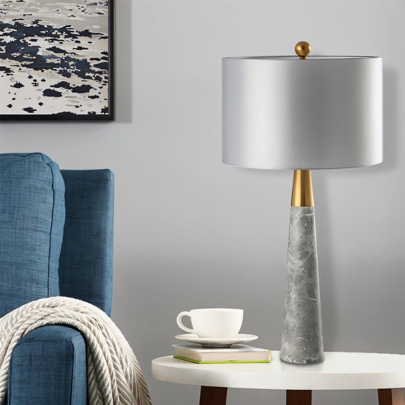 Pravelle Modern Fabric Table Lamp with Warm E27 Glow for Living Room Styling