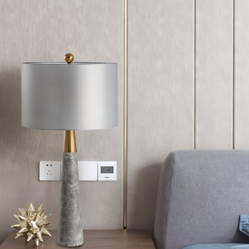 Pravelle Modern Fabric Table Lamp with Warm E27 Glow for Living Room Styling