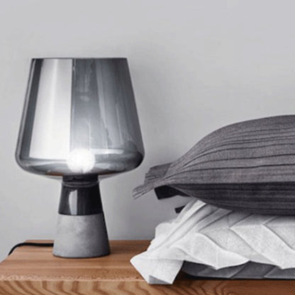 Noctura Vintage Glass Table Lamp with Warm E27 Glow for Bedroom Nightstands