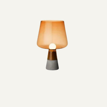 Noctura Vintage Glass Table Lamp with Warm E27 Glow for Bedroom Nightstands