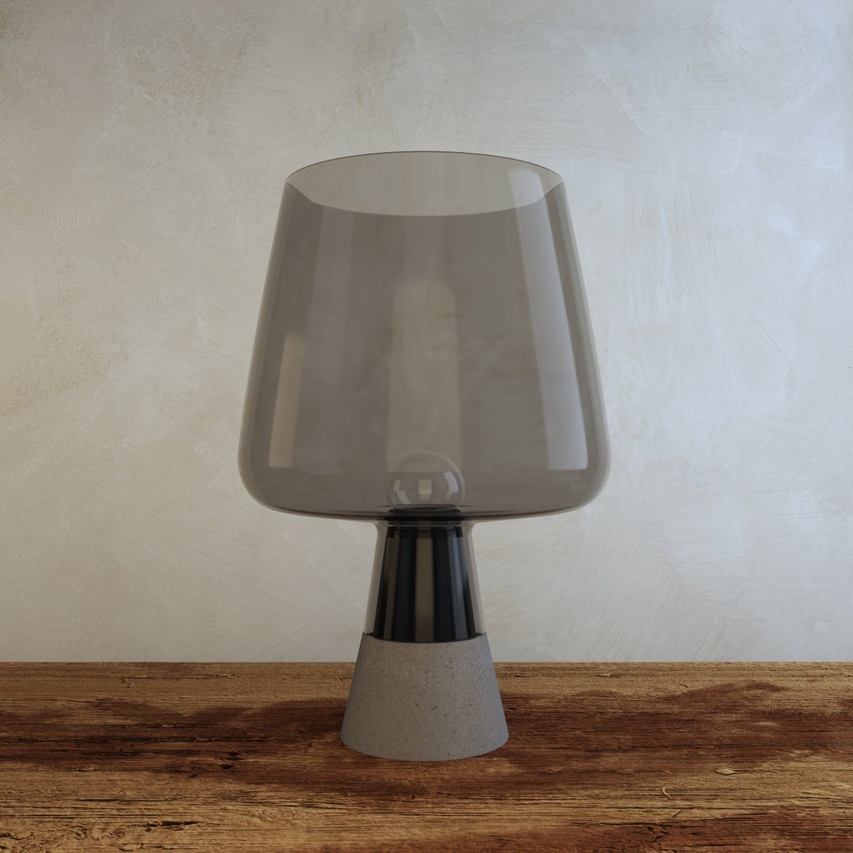 Noctura Vintage Glass Table Lamp with Warm E27 Glow for Bedroom Nightstands