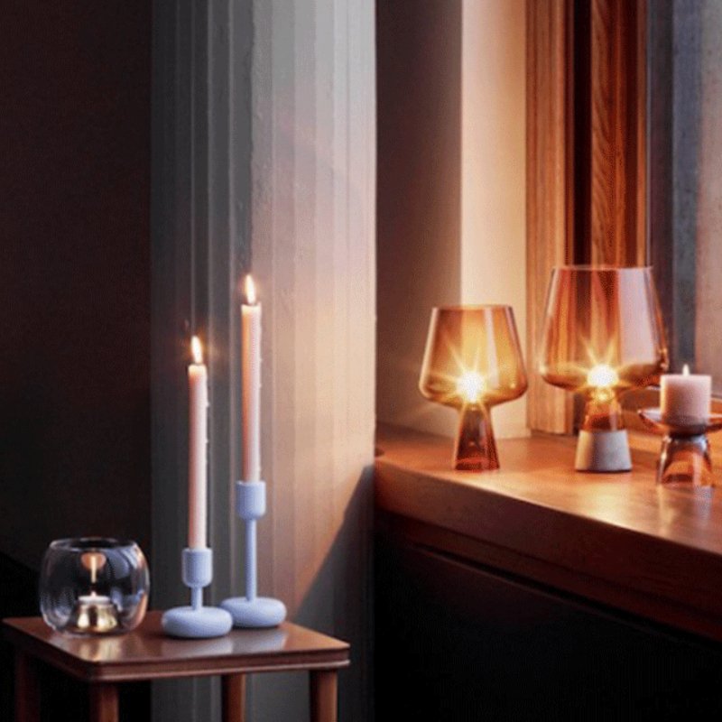 Noctura Vintage Glass Table Lamp with Warm E27 Glow for Bedroom Nightstands