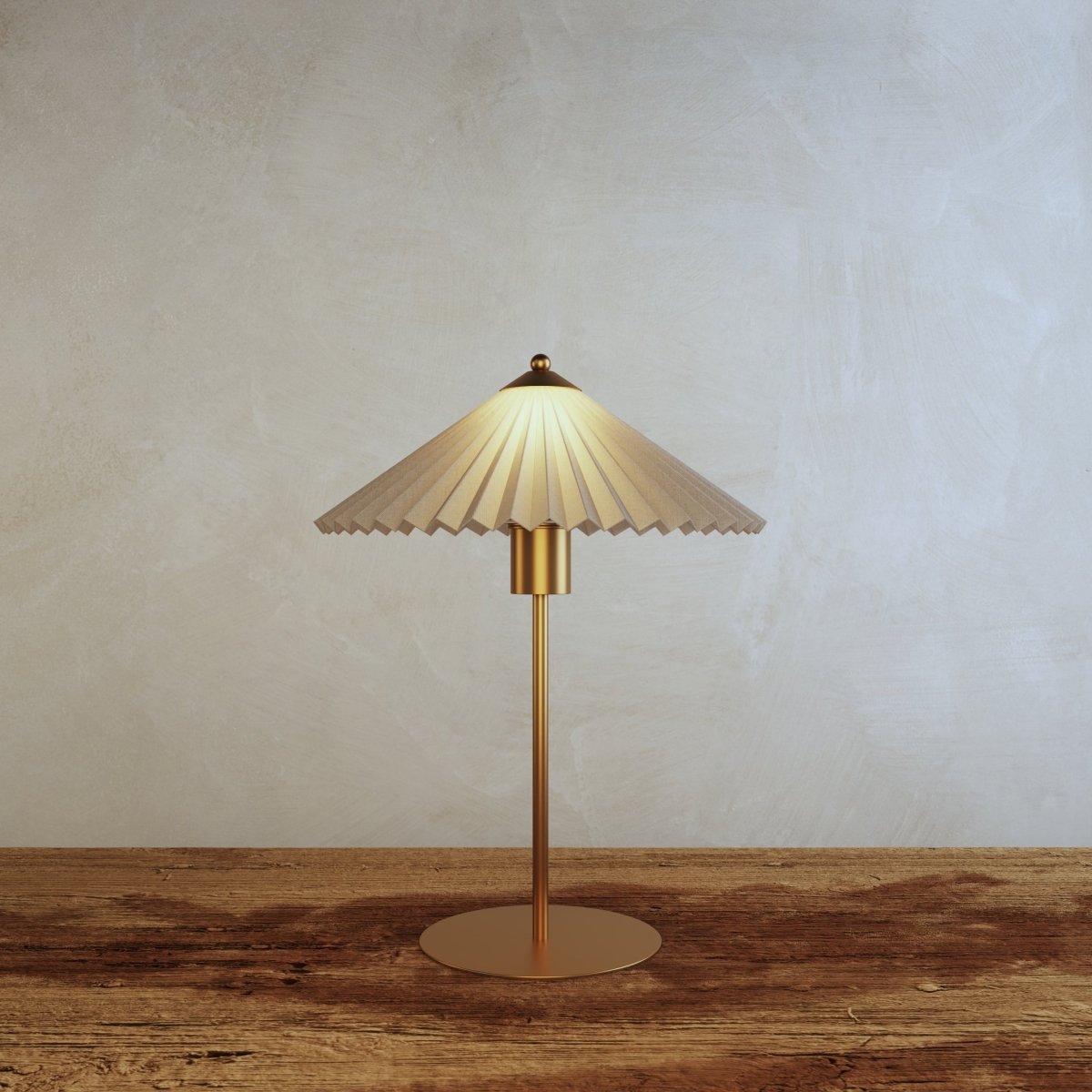 Aurelle Mid Century Fabric Drum Table Lamp with Warm E27 Glow for Bedroom Nightstands