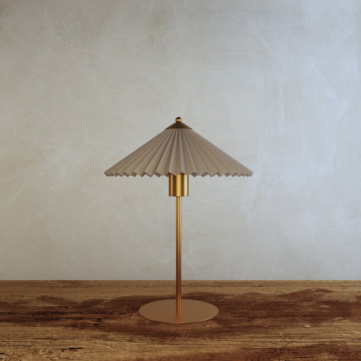 Aurelle Mid Century Fabric Drum Table Lamp with Warm E27 Glow for Bedroom Nightstands