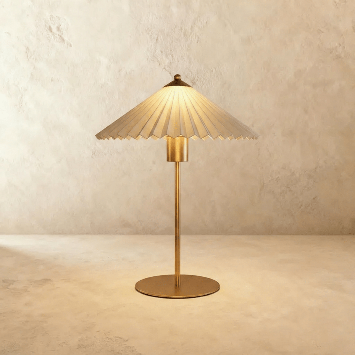 Aurelle Mid Century Fabric Drum Table Lamp with Warm E27 Glow for Bedroom Nightstands