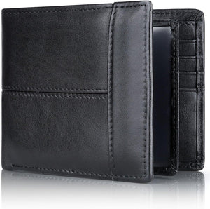 RFID-Blocking Leather Bifold Wallet