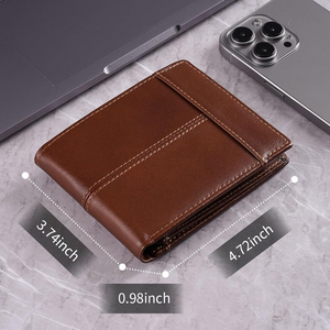 RFID-Blocking Leather Bifold Wallet