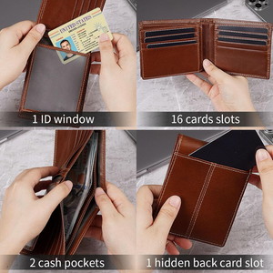 RFID-Blocking Leather Bifold Wallet