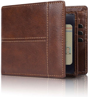RFID-Blocking Leather Bifold Wallet