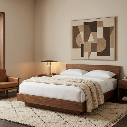 Marcheva Modern Marble and Travertine Table Lamp with Integrated LED Glow
