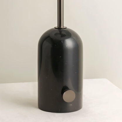 Rivelle Modern Marble Fabric Table Lamp with Warm Glow for Living Room Console Styling
